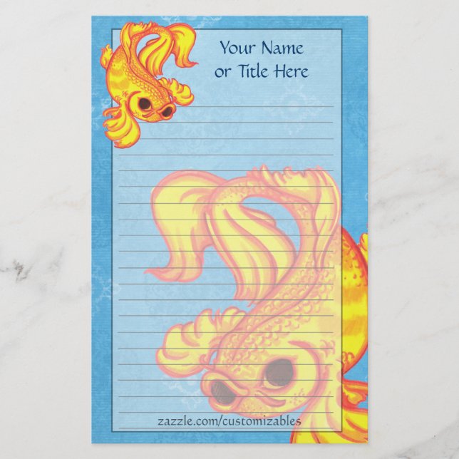 Golden Koi Stationery (Vorderseite)