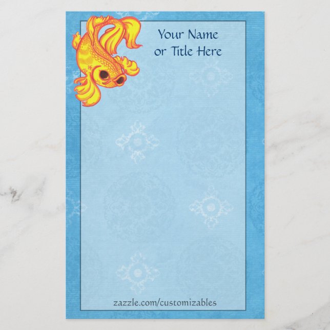 Golden Koi Stationery Briefpapier (Vorderseite)