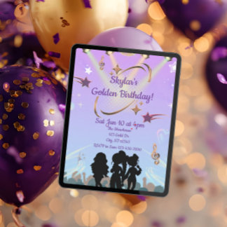 Golden KPOP birthday  Einladung