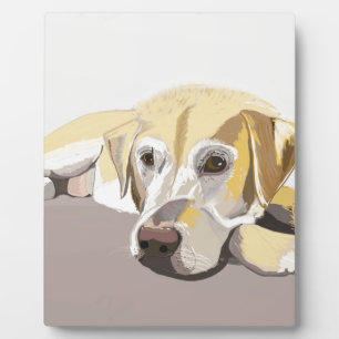 Golden Labrador Fotoplatte