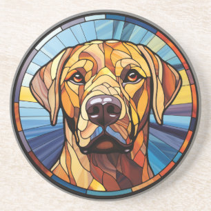 Golden Labrador Hund aus Süßglas Getränkeuntersetzer