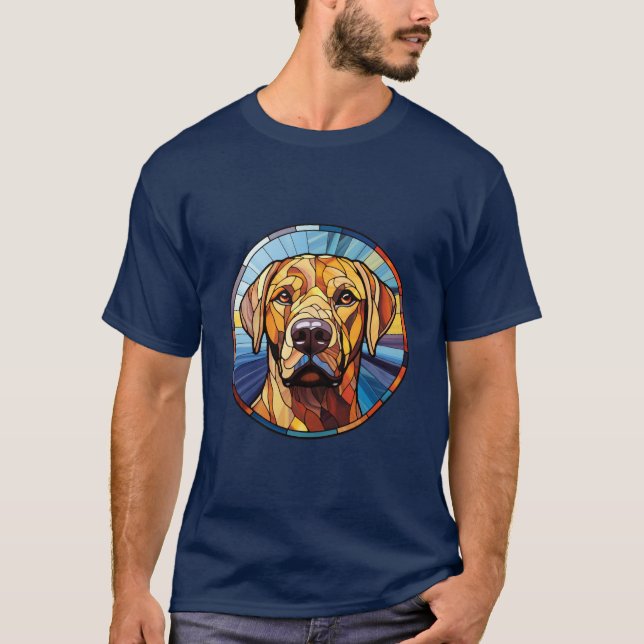 Golden Labrador Hund aus Süßglas T-Shirt (Vorderseite)
