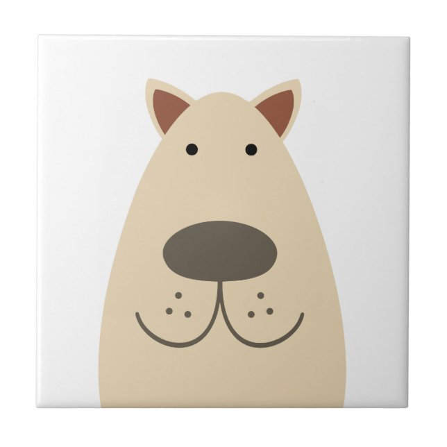 Golden Labrador Hund Fliese (Vorderseite)