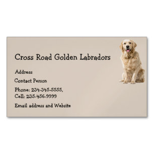 Golden Labrador Hund Tier Business Card Magazin Magnetische Visitenkarte
