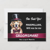 Golden Labrador Hunde Trauzeugen Vorschlag Hochzei