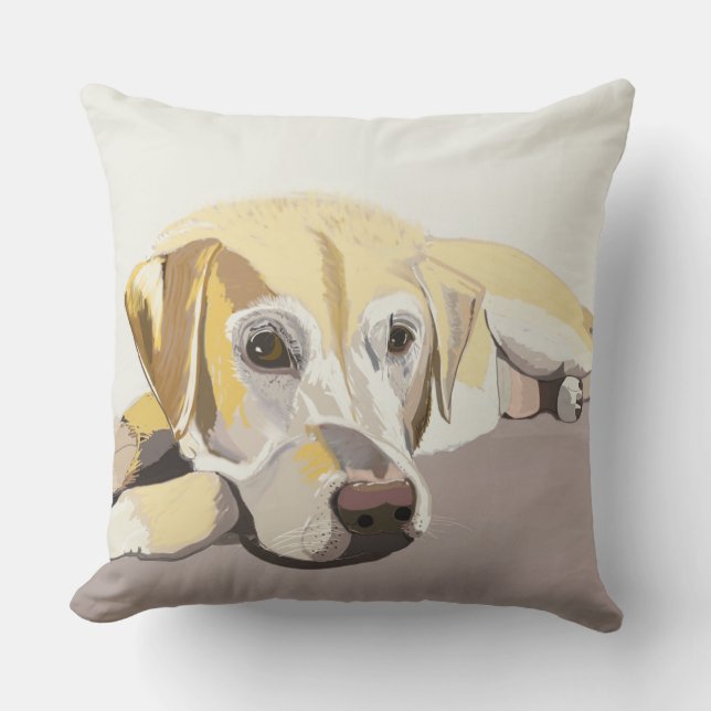 Golden Labrador  Kissen (Vorderseite)