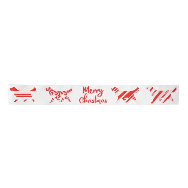 Golden Labrador Retriever Christmas Ribbon Satinband (Vorderseite)