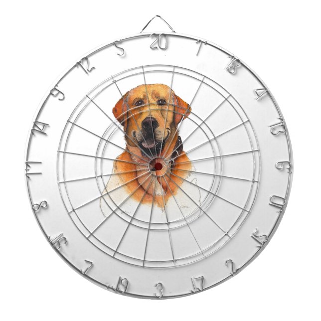 Golden Labrador Retriever Dartscheibe (vorne)