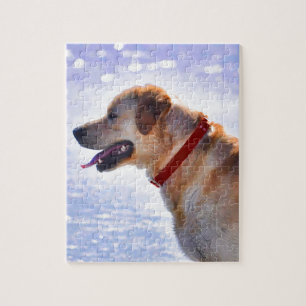 Golden Labrador Retriever Dog-Lover Geschenk Puzzle