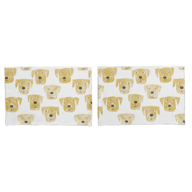 Golden Labrador Retriever Hunde Kissenbezug (Vorderseite-Set)