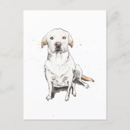 Golden Labrador Retriever niedlicher lustiger Hund Postkarte