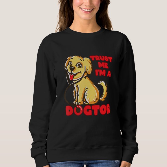 Golden Labrador Retriever Puppy Vet Tech Ve Sweatshirt (Vorderseite)
