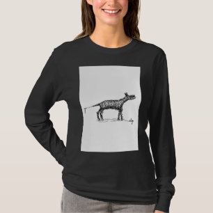 Golden Labrador Retriever Scribble Leash Train T-Shirt