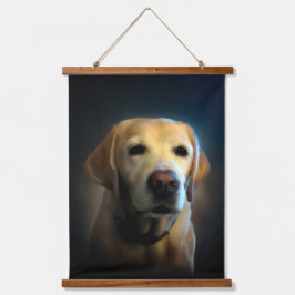 Golden Labrador Wandteppich Mit Holzrahmen