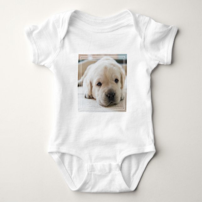 Golden Labrador Welpe Baby Strampler (Vorderseite)