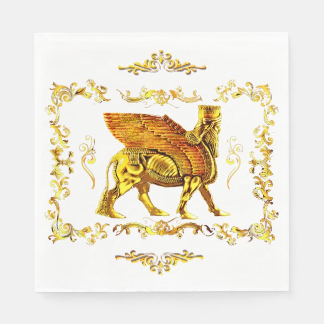 Golden Lamassu Serviette (Vorderseite)