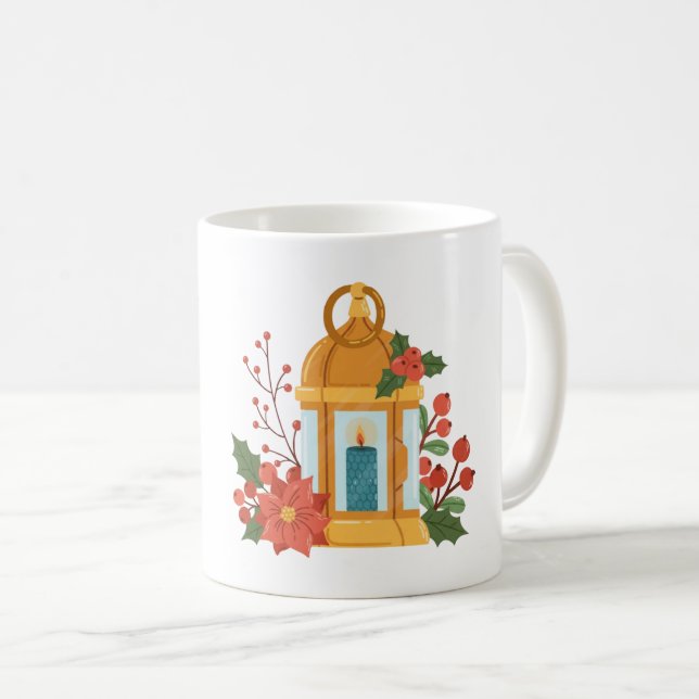 Golden Lantern Mug | Inspirational Quote Mug Kaffeetasse (VorderseiteRechts)