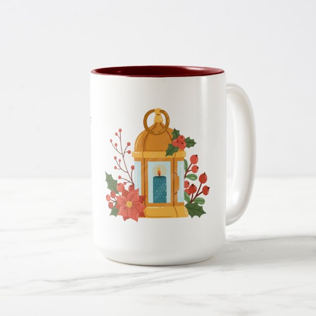 Golden Lantern Mug | Inspirational Quote Mug Zweifarbige Tasse (VorderseiteRechts)