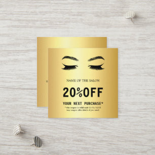 Golden Lashes & Brows Beauty Salon Ermäßigung Kart Rabattkarte