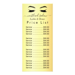 Golden Lashes & Brows Beauty Salon Werbekarte
