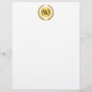 Golden Laurel Wreath Monogram