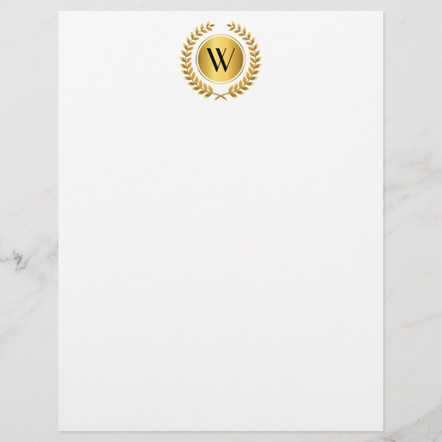 Golden Laurel Wreath Monogram (Vorderseite)