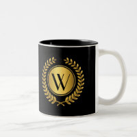 Golden Laurel Wreath Monogram