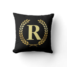 Golden Laurel Wreath Personalisiert Initial