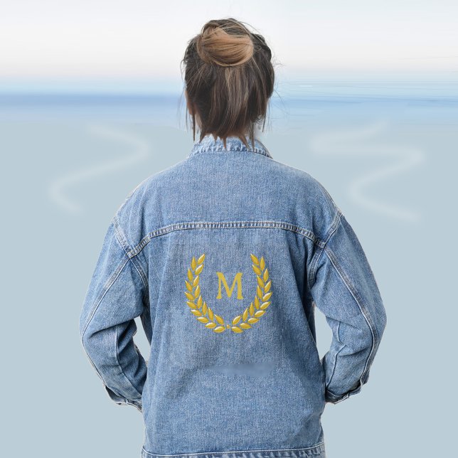 Golden Laurel Wreath und Monogram Jeansjacke (Von Creator hochgeladen)