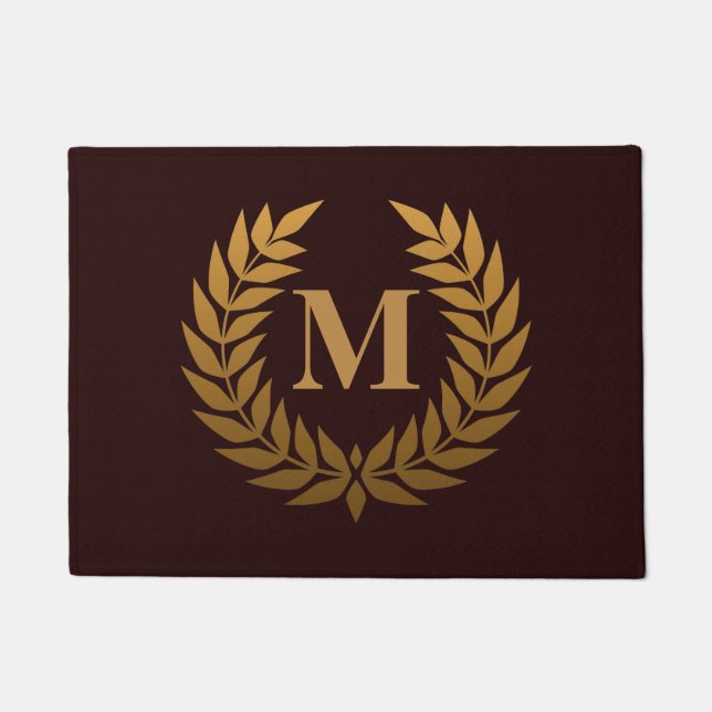 Golden Laurel Wreathe Fußmatte (Vorderseite)