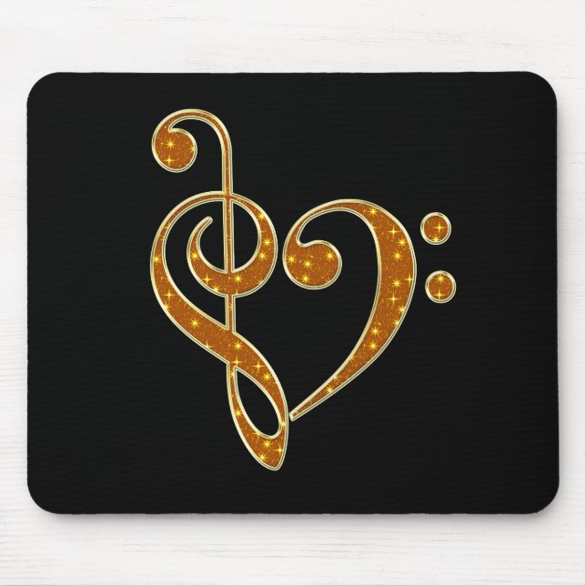 Golden Liebe Musical Notes Mousepad (Vorne)