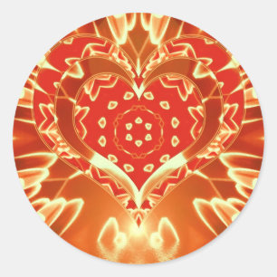 GOLDEN-LIEBE RUNDER AUFKLEBER