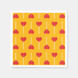 Golden Liebe Suckers Red Serviette