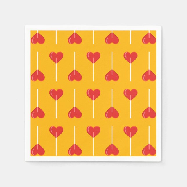 Golden Liebe Suckers Red Serviette (Vorderseite)