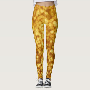 Golden Light Bokeh Abstrakter Hintergrund Leggings
