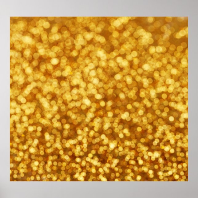 Golden Light Bokeh Abstrakter Hintergrund Poster (Vorne)