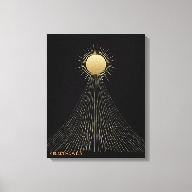 Golden Light Path Himmels Kunst Leinwand Geschenk (Vorderseite)