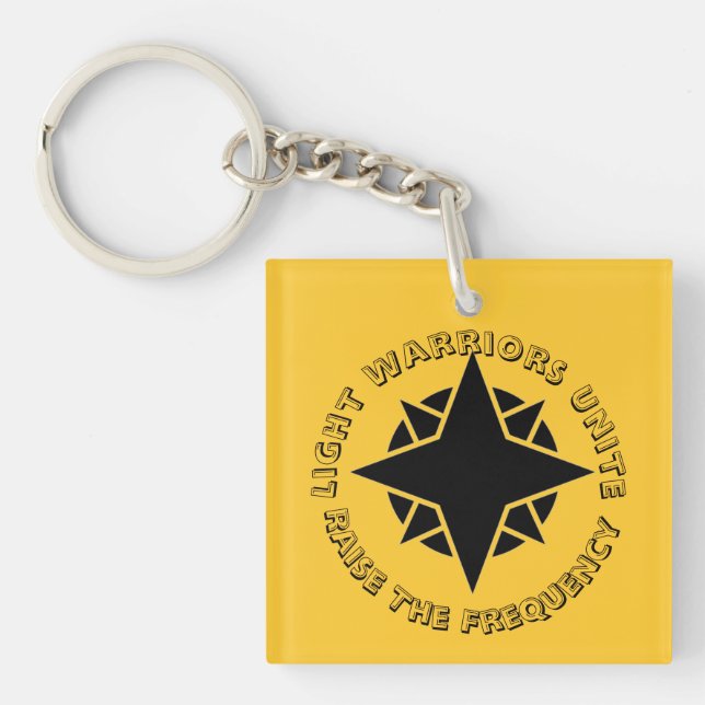 Golden Light Warriors Unite Acrylic Keychain Schlüsselanhänger (Vorderseite)