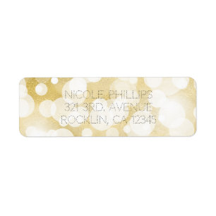 Golden Lights Gold Glam Modern Glam Invitation