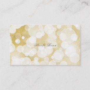 Golden Lights Gold Glam Modernes Glam Party Custom Visitenkarte