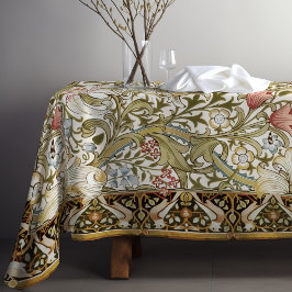 Golden Lilies Birds William Morris Pattern Tischdecke