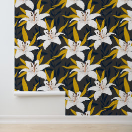 Golden Lily Elegance Tapete