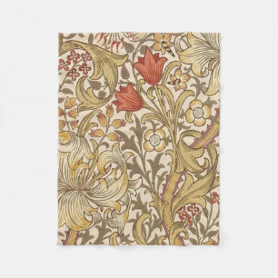 Golden Lily Muster Version 2 von William Morris Fleecedecke