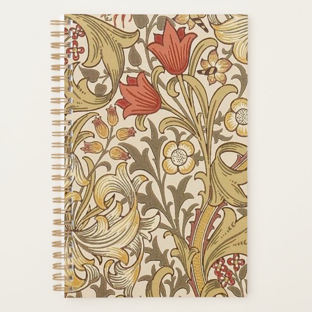 Golden Lily Muster Version 2 von William Morris Planer (Vorderseite)