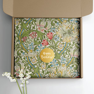 Golden Lily Wildblumen William Morris Seidenpapier