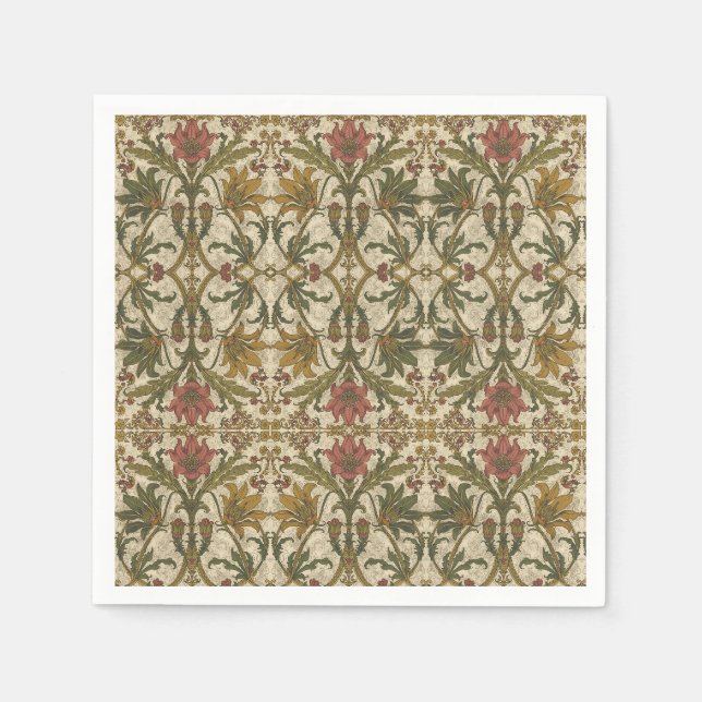 Golden Lily Wildblumen William Morris  Serviette (Vorderseite)