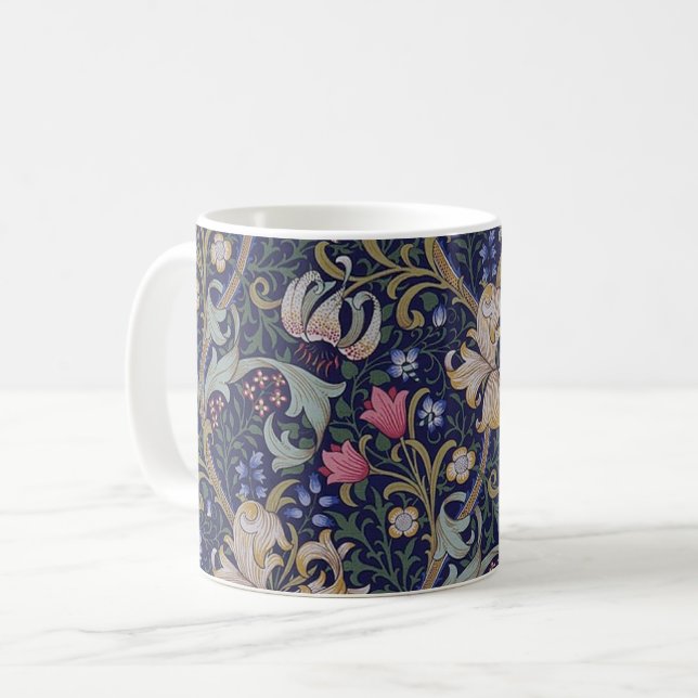 Golden Lily, William Morris Kaffeetasse (Vorderseite Links)