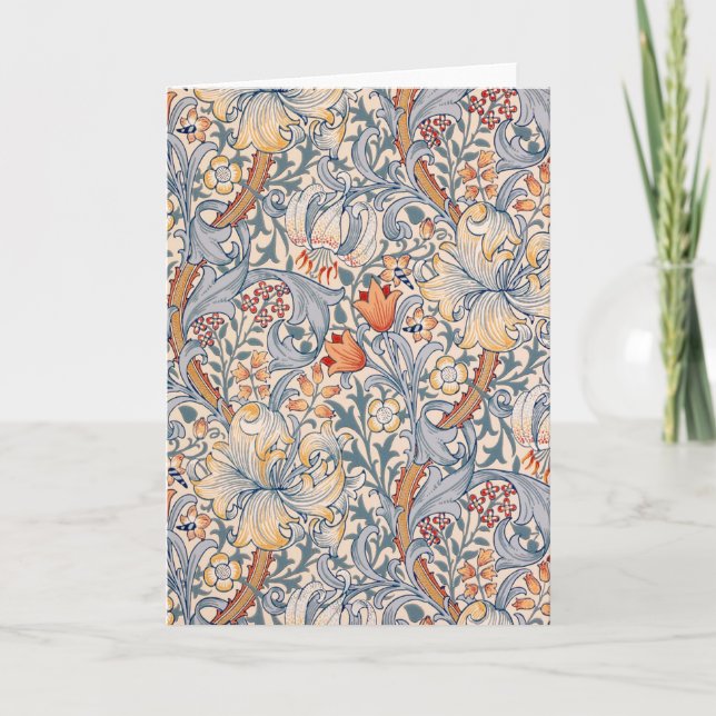 Golden Lily, William Morris Karte (Vorderseite)