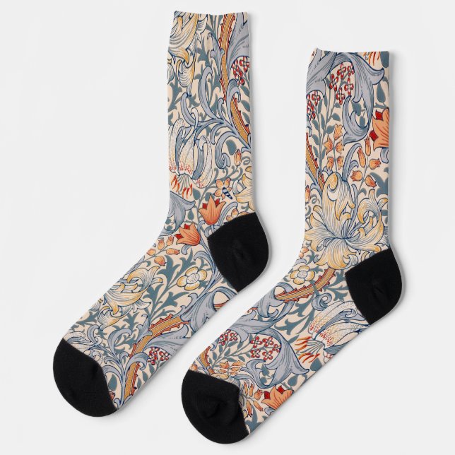 Golden Lily, William Morris Socken (Linkes Detail)