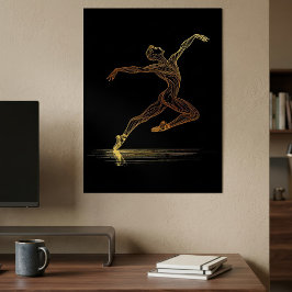 Golden Line Kunst, Dichtung und Musik Banca del Go Poster